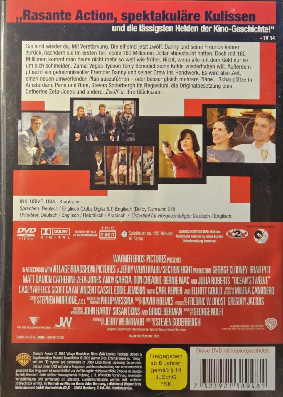 Tutti i DVDs: Ocean's Twelve – Usato da Wahlen b. Laufen venduto da Cg10 1