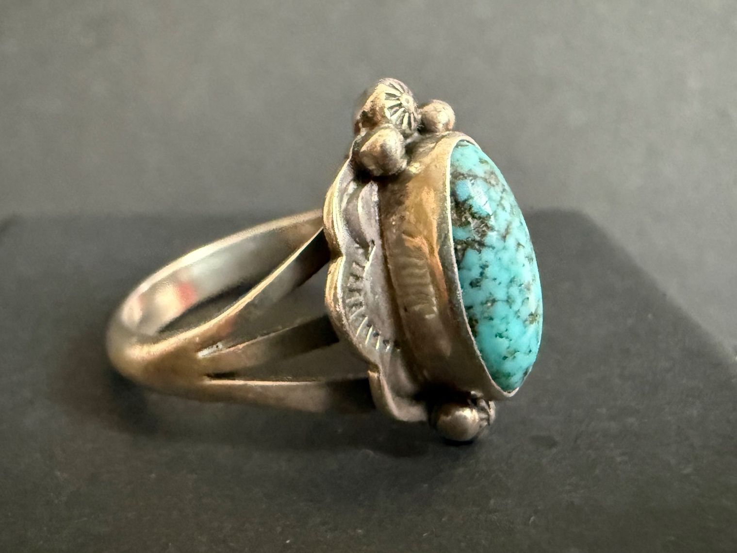 Anelli: Indianer Navajo Silber Ring mit Türkis – Usato da Spiegel b. Bern venduto da Rogger72 1