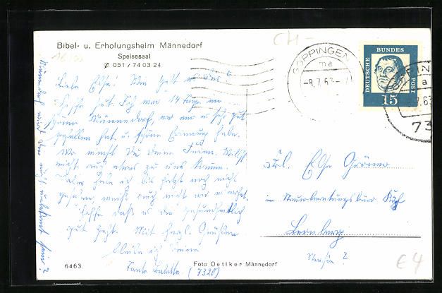 Cartoline postali: Männedorf, Bibel- und Erholungsheim, Sp – Usato da Berlin venduto da bartko-reher 1