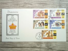 TR87 Enveloppe + Timbre Dominica 1977 Silver Jubilee QE2