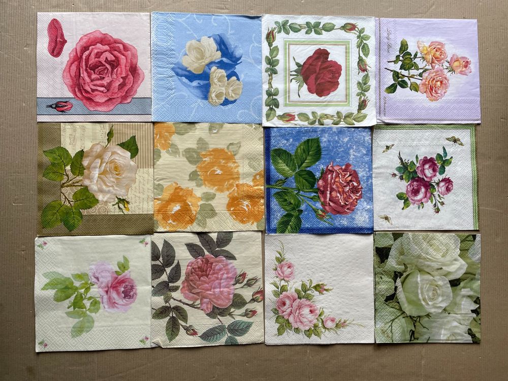 IHR Victoria Papierservietten, Weiß Mit Rosen-Muster, 20 Stück, 33x33 Cm – Elegant & Zeitlos