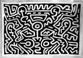 Rare tapis Keith Haring