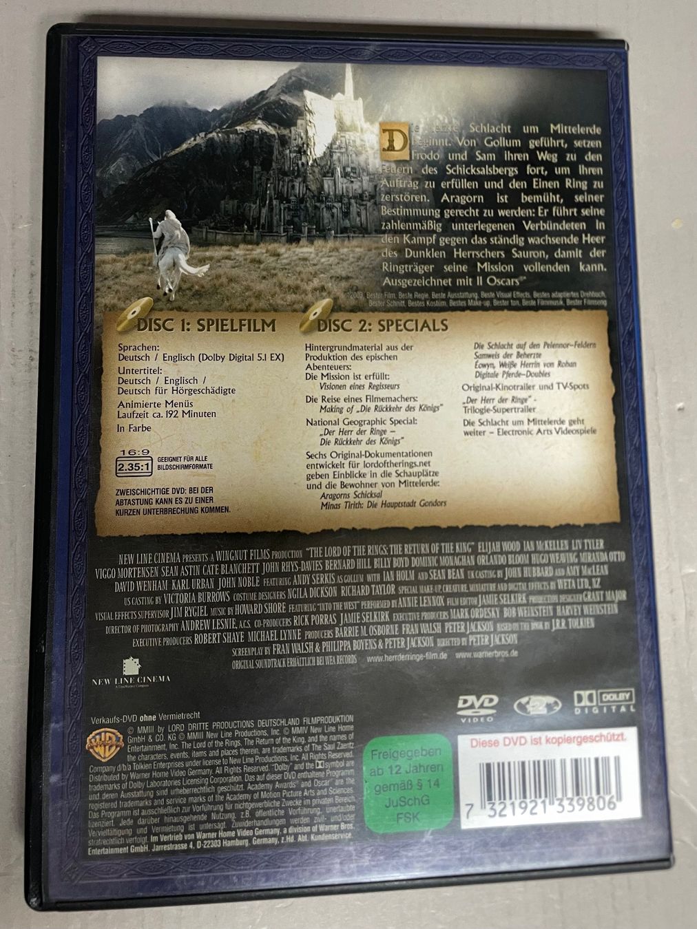 Tutti i DVDs: Der Herr der Ringe – Nuovo e nell'imballaggio originale da Muri b. Bern venduto da AdidasCollector 1