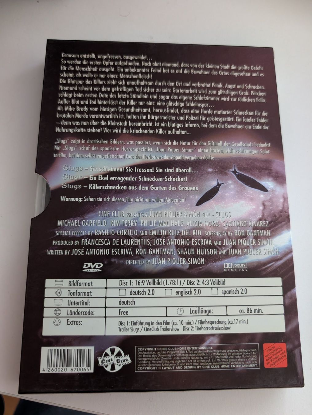 Tutti i DVDs: SLUGS - Horror DVD + Slipcase Special Edition R2 – Usato da Hünenberg See venduto da SpecialEditionGaming 2