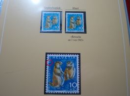 Abart PJ Murmeltier, 1965 **, "Retusche an 1 von 1964"