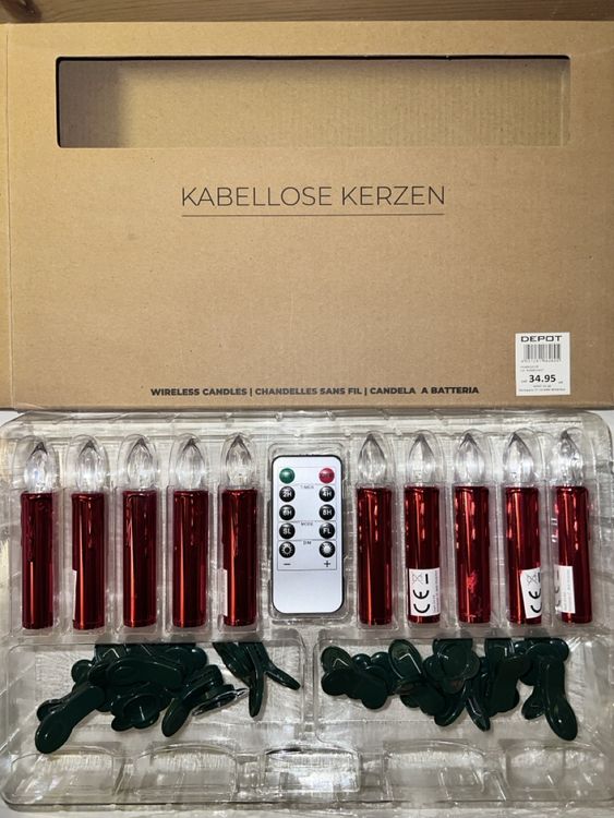 Kabellose LED Kerzen, Rot, mit Fernbedienung, Depot (Gebraucht) in Teufen AR für CHF 17.9 – mit Lieferung auf Ricardo kaufen