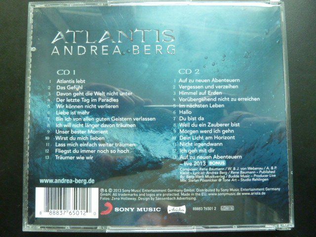 Andrea Berg Atlantis 2 CD S Vergriffen Kaufen Auf Ricardo