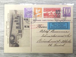 TR52 Carte Postale + Timbre Suisse 1937