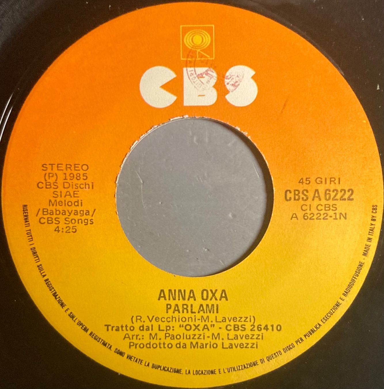 Dischi in vinile: ANNA OXA - PARLAMI – Usato da Poliez-Pittet venduto da Newtown-Records 2