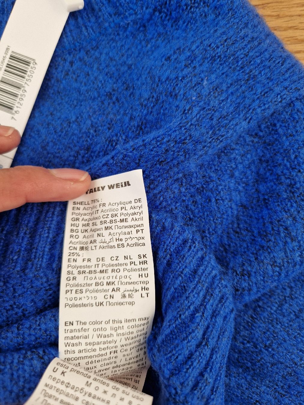 Maglioni & Felpe: Crop Pullover royalblau zum Binden – Nuovo e nell'imballaggio originale da Eschenbach SG venduto da SanFranciscoCalifornia 1