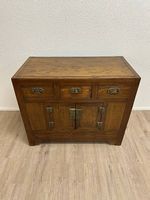 Vintage Sideboard aus Thailand Massivholz Messingbeschlägen