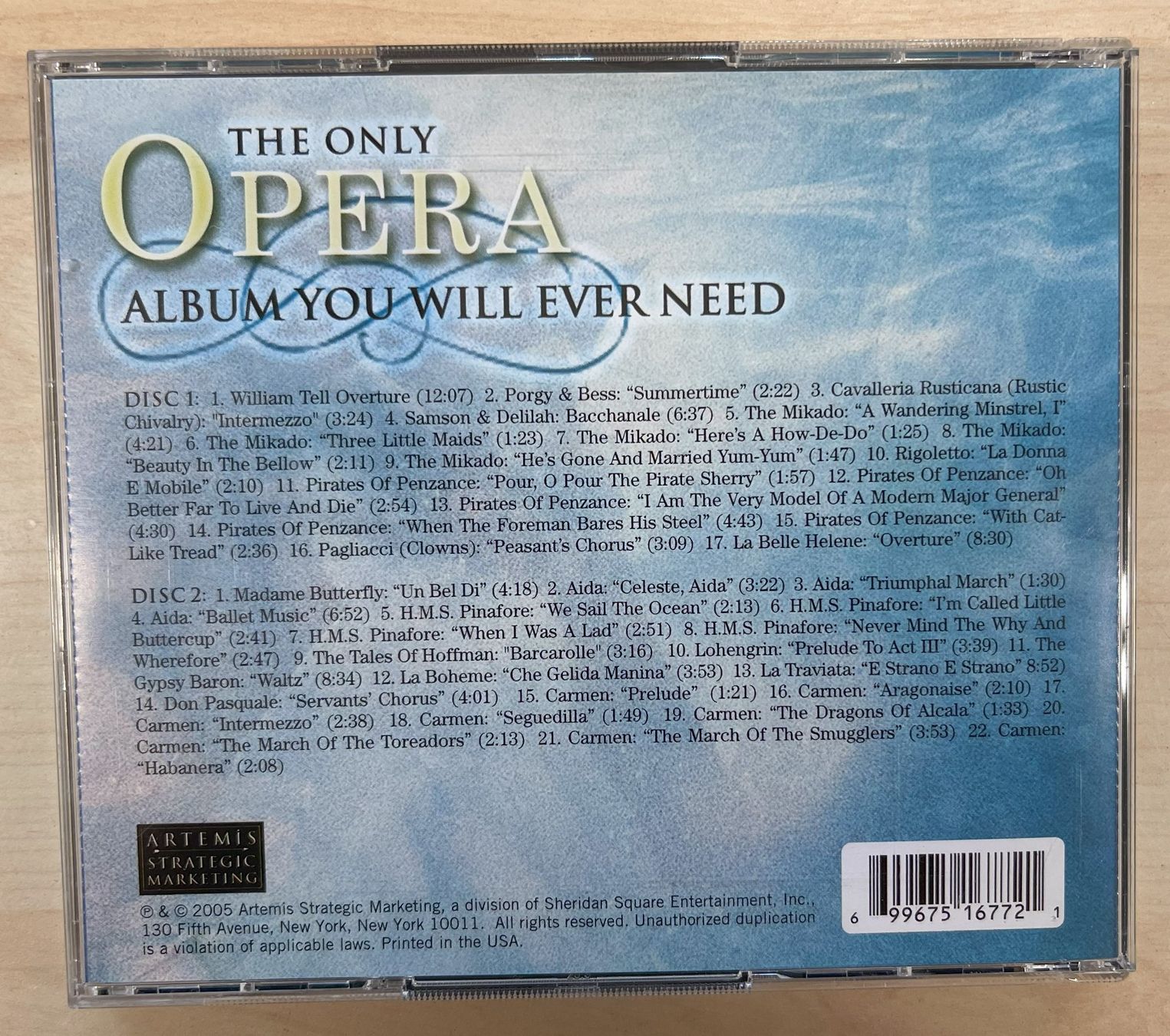 CDs: The Only Opera Album You Will Ever Need CD – Gebraucht aus Oftringen von Vucki 1