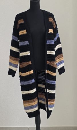 Warme Strickjacke Damen gestreift Neu Gr. S / M