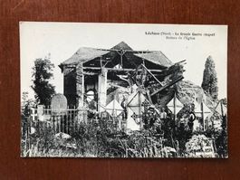 Lecluse - la grande Guerre 1914 - 18 Ruines de l'eglise 1.WK