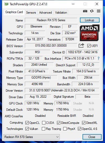 Radeon RX 570 GAMING X 4G | Kaufen auf Ricardo