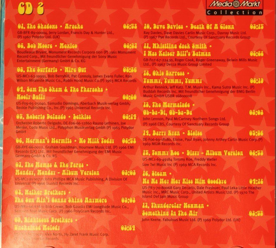 CD: The 60s – CD 2 – Usato da Luzern venduto da CONTENTI 2