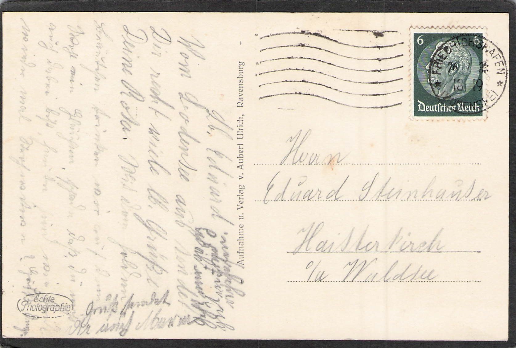 Cartoline postali: ^Zeppelin , Friedrichshafen am Bodensee,Hafenbahnhof,Dampfsc – Usato da Reichenburg venduto da Pipo-67 1