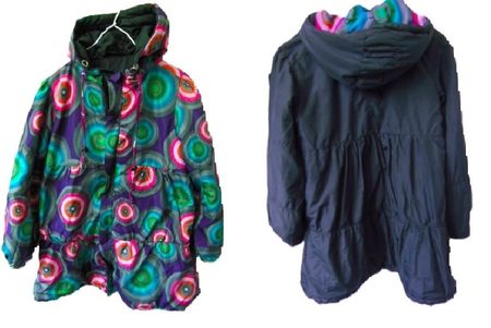 Gr.140 DESIGUAL bunte Wendejacke Übergang / milde Wintertage