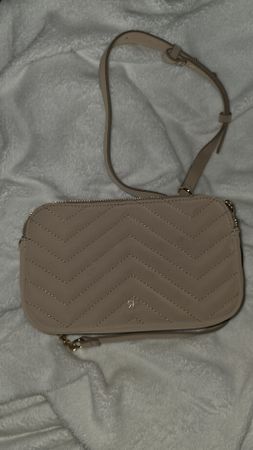 Elegante kleine Umhängetasche in beige