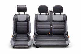 VW T4 Sitze – Fahrer + Doppel-Sitzbank | Handarbeit | Hochwe