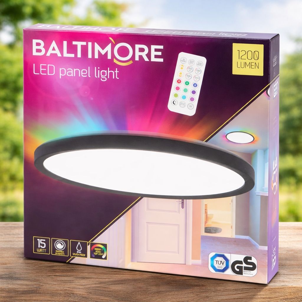Baltimore LED Panel Lampe mit Fernbedienung, RGB, Neu! (Neu und ...