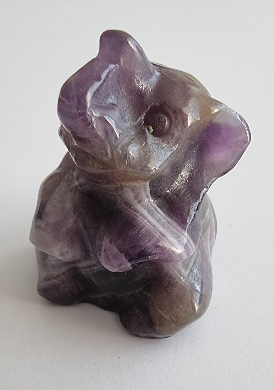 Minerali & Pietre curative: Amethyst Elefant Statue Figur – Nuovo e nell'imballaggio originale da Menziken venduto da Mirager 1
