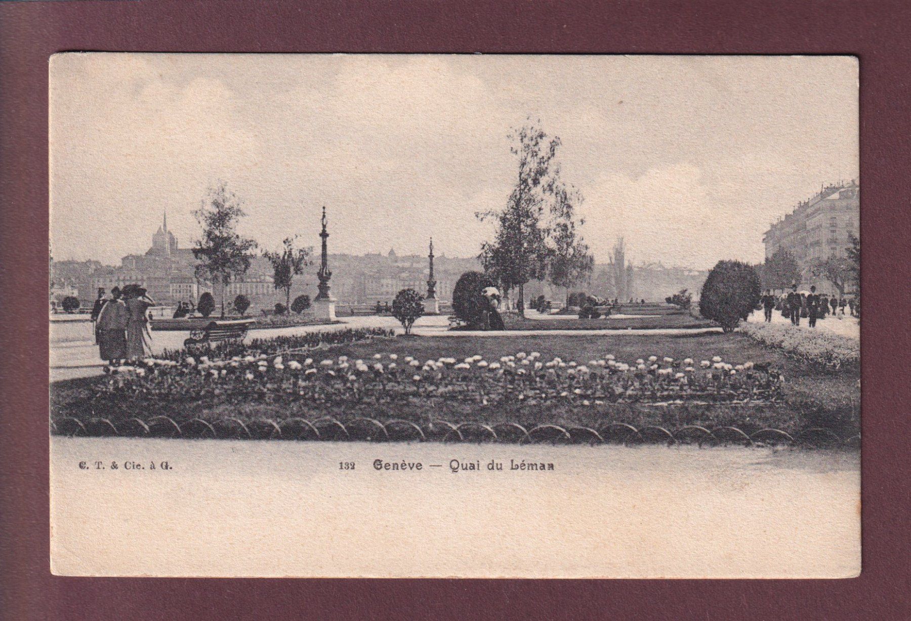 Cartoline postali: GENEVE - Quai du Léman – Usato da Pully venduto da nicecards
