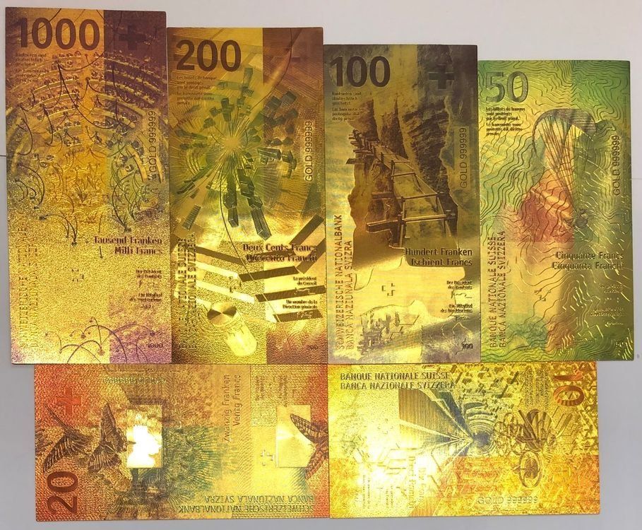 Banconote: Schweizer Franken Noten Set Sammlung Geschenk – Nuovo e nell'imballaggio originale da Chur venduto da -NewERA- 1