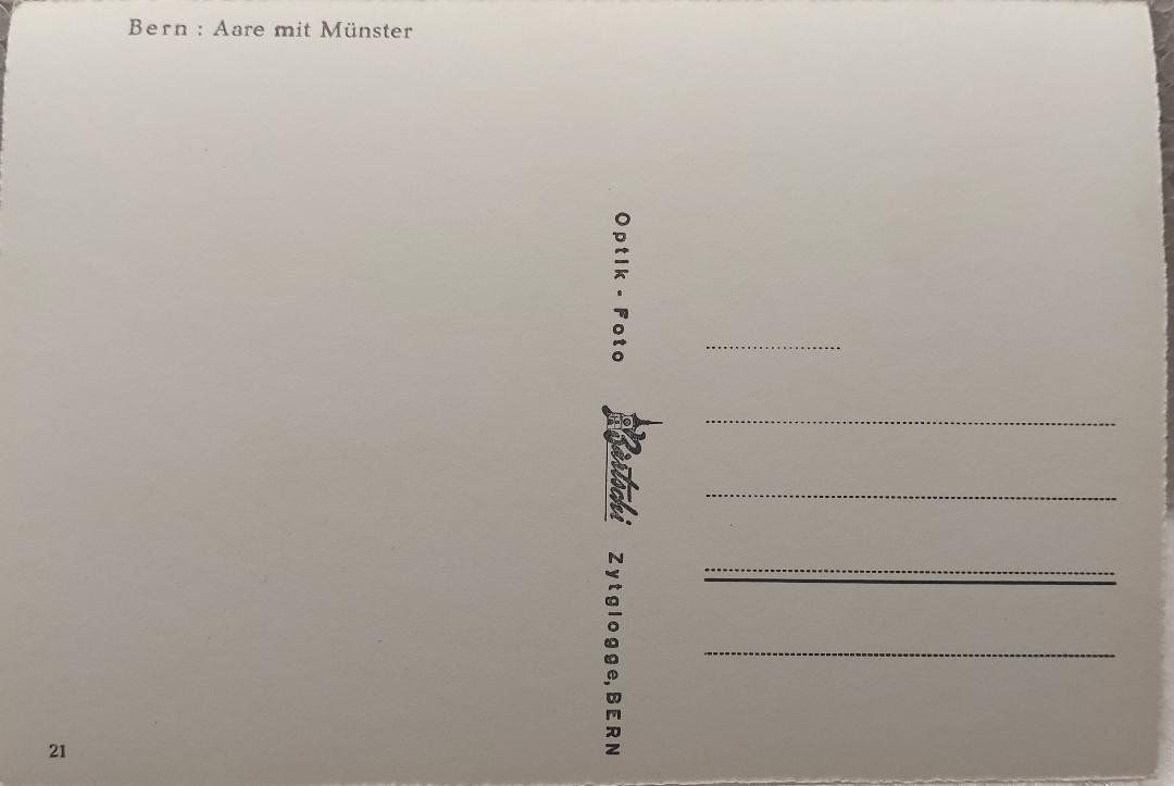 Cartoline postali: BERN - Aare mit Münster – Usato da Delémont venduto da Domdom1 1