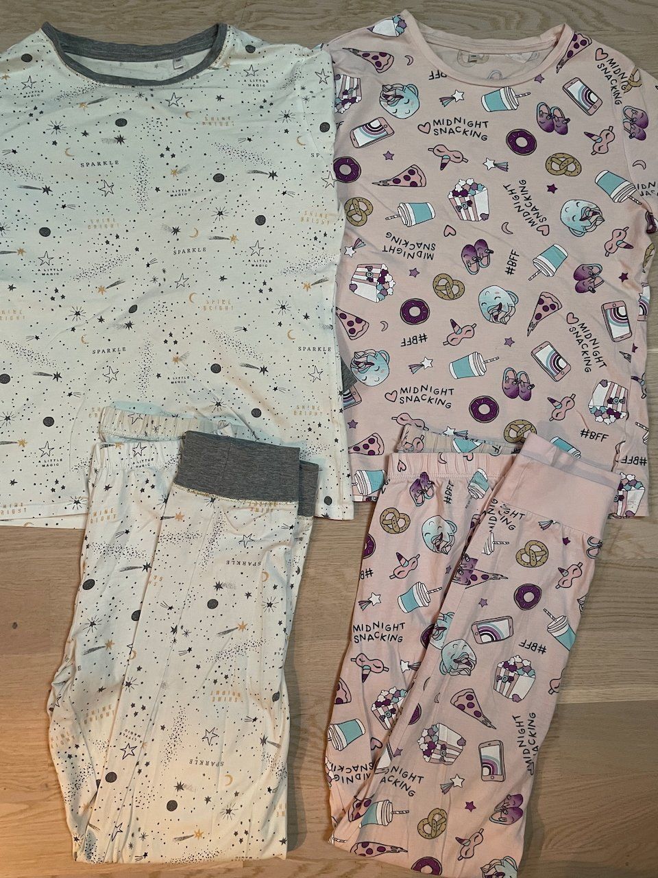 WOODY Pyjama-Set Für Mädchen – T-Shirt Und Shorts, 100 % Baumwolle, Mit Leuchtdruck, Elastischer Bund – Größen 2–14 Jahre