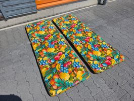 2 Liegestuhl Matten Auflagen floral 194cm x 65 cm x 6 cm