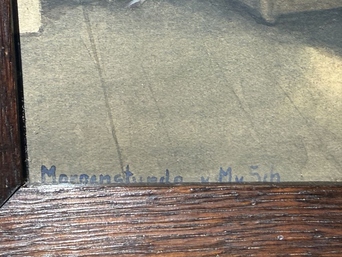 Dipinti: Die Morgenstunde Aquarell aus 1917 – Usato da schaffhausen venduto da VintAntik_1980 2