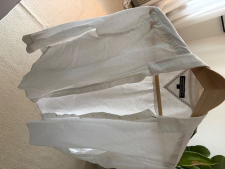 Tommy Hilfiger Hemd weiss mit Punktmuster gebraucht S
