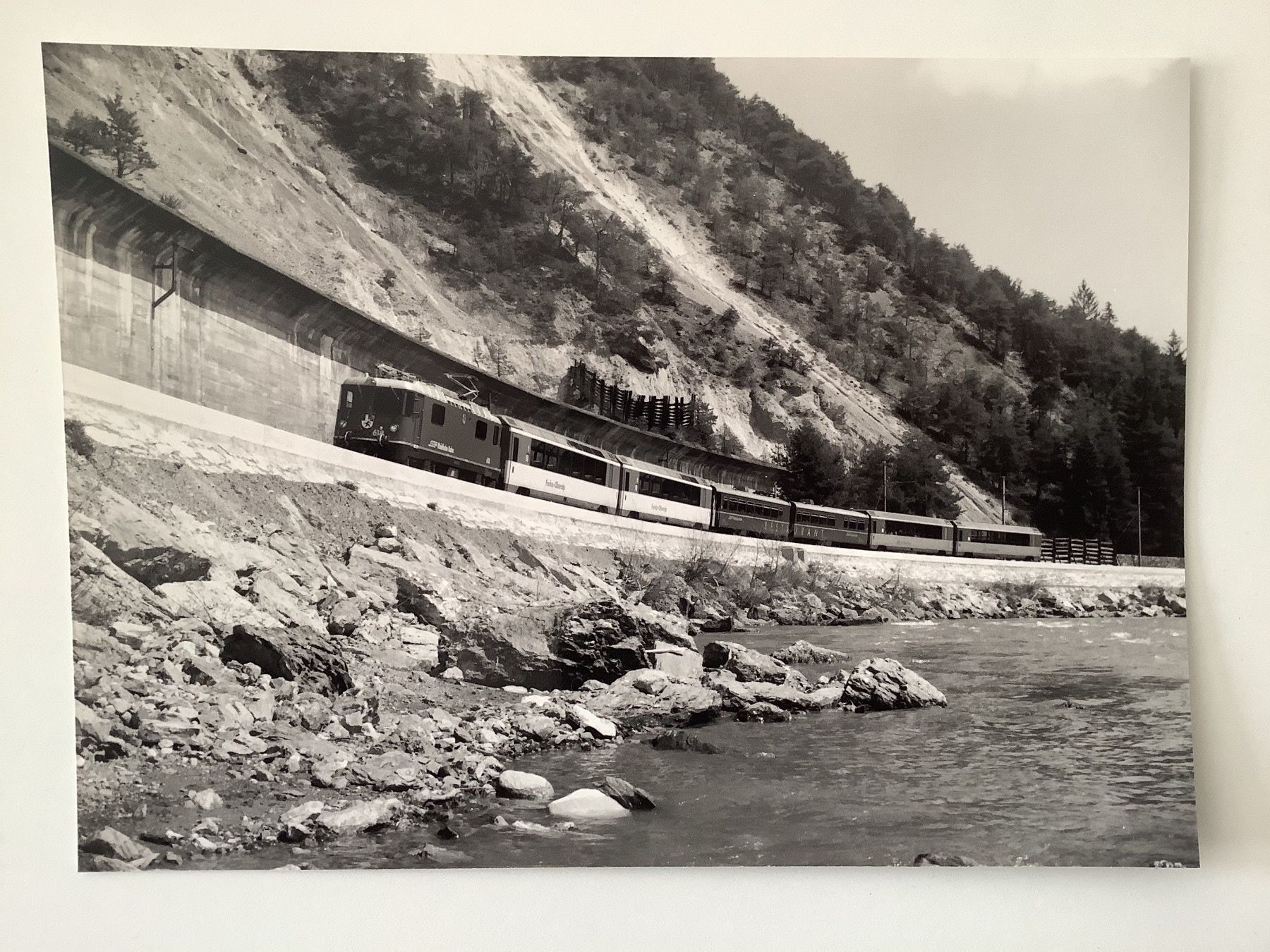 Poster & Bilder: Echtfoto RhB Rhätische Bahn Glacier Express – Gebraucht aus Bever von Berninascia