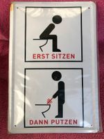 Wc Toiletten hinweis sitzen putzen