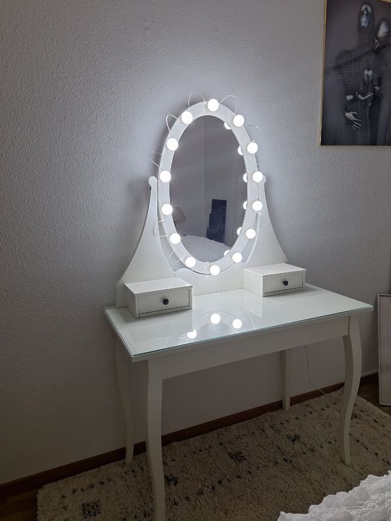 Schminktisch Mit LED-Spiegel & 7 Schubladen - Deine Beauty-Station Fürs Schlafzimmer