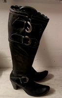 Lederstiefel schwarz Gr 41