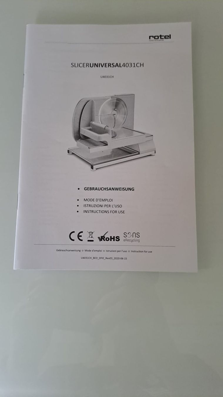 Rotel Küchengeräte: Rotel Slicer Universal 4031CH - Aufschnittmaschine – Gebraucht aus Rothrist von samiya87 3