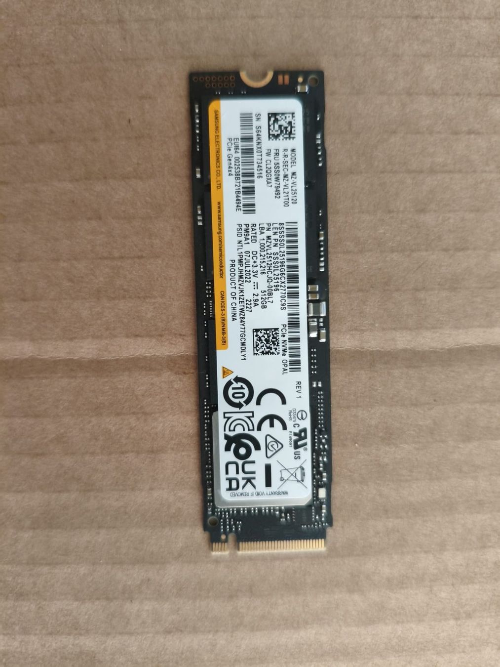Harddisks: SAMSUNG  NVMe M.2 512GB - Gebraucht – Gebraucht aus Schwyz von FluffPiff