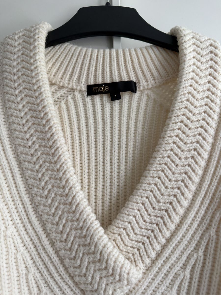 Maje Pullover & Sweatshirts: Maje Paris Oversize Strickpullover Ecru Gr. 1 – Neu (gemäss Beschreibung) aus Winterthur von marisole4 2