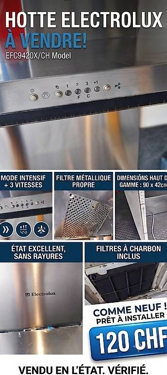 Electrolux Ventilateurs: Ventilateur extracteur Electrolux – D'occasion à Sierre par ana_8jqm