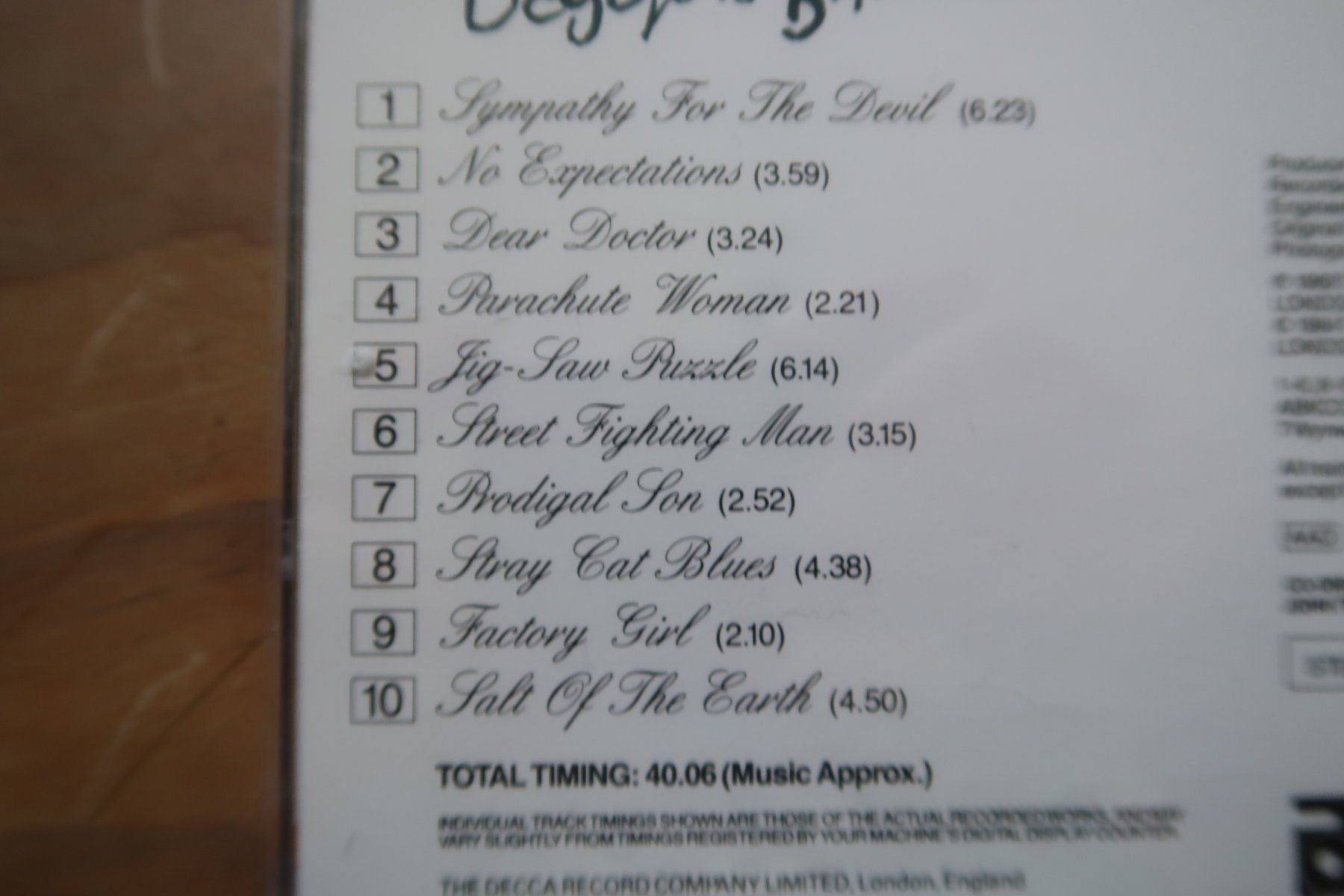 CD: THE ROLLING STONES - BEGGARS BANQUET -  CD – Usato da Basel venduto da Patiscat 2