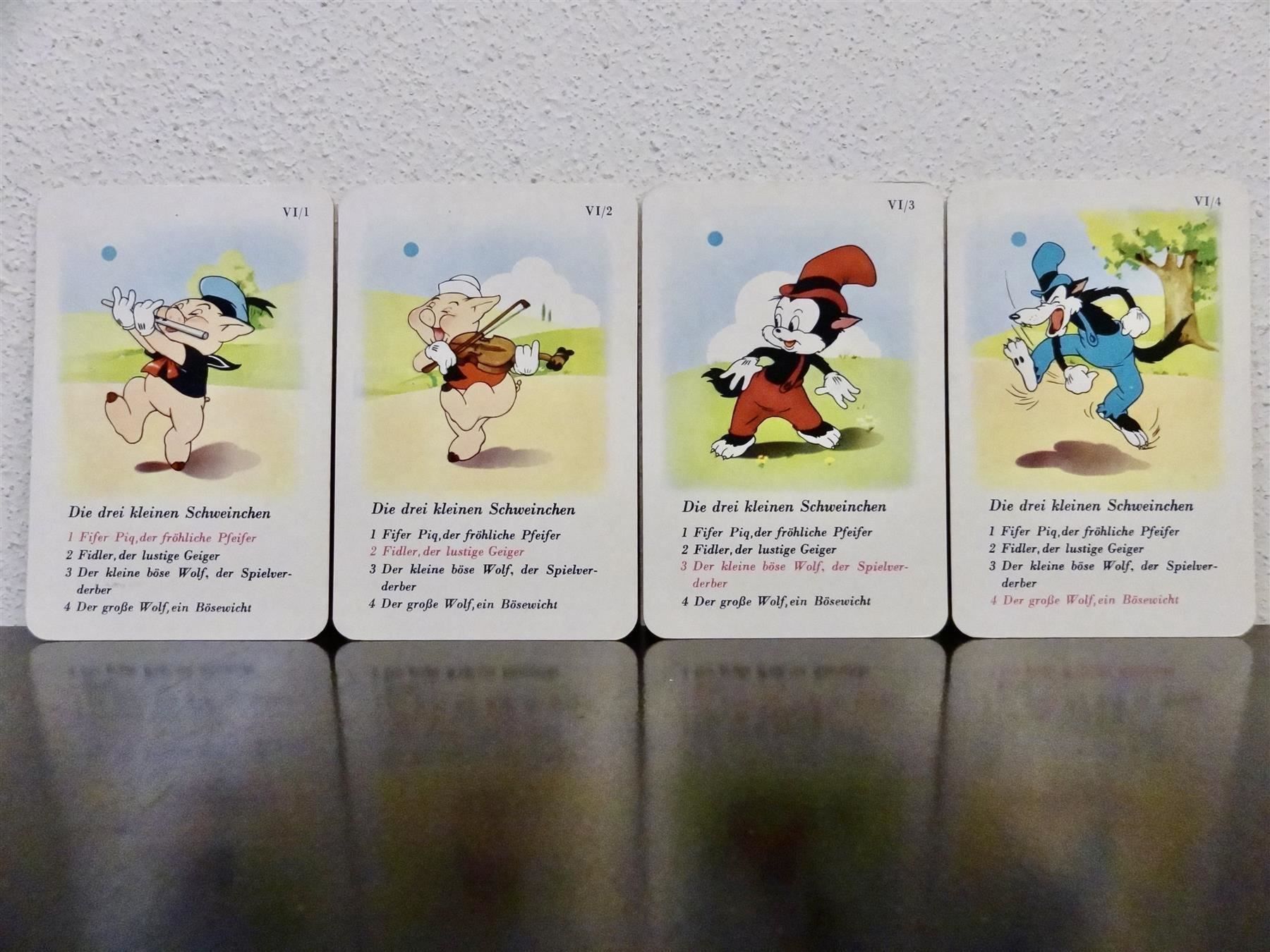 Disney Spiele: altes Quartett WALT DISNEY KUNTERBUNT – Gebraucht aus Kerzers von wisaundso 5