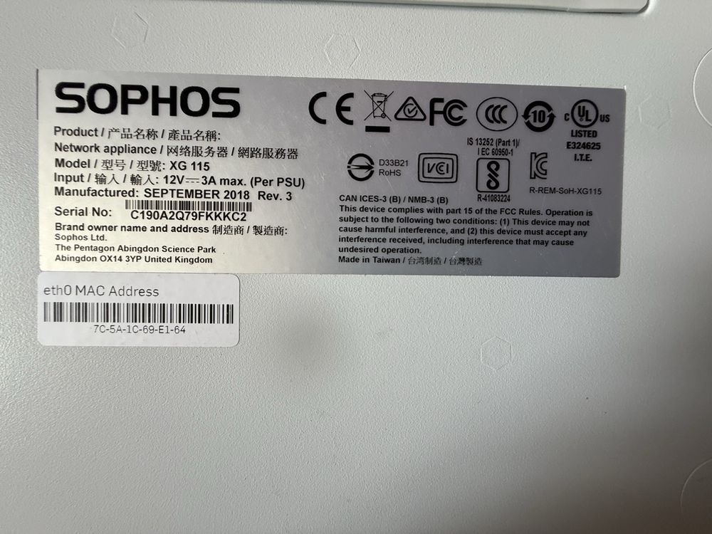 Sophos Firewall: SOPHOS XG115 Firewall – Gebraucht aus Wohlen AG von VerkaufAargau 8