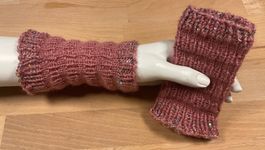 Pulswärmer 👐 Farbe altrosa mit Glitzer-Pailletten 💫 - NEU