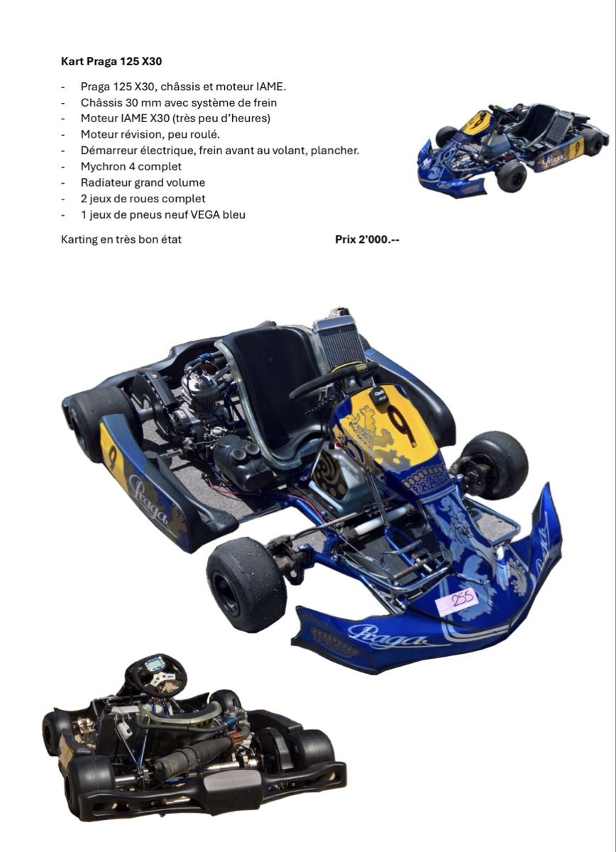 Go-Kart: Kart + remorque et accessoires – Usato da Pieterlen venduto da L.Huber 1