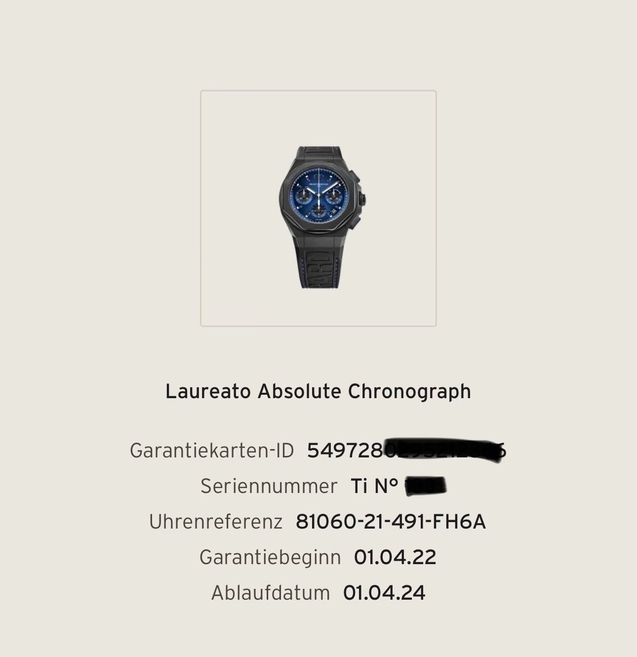 Girard-Perregaux Orologi: Girard Perregaux Laureato Absolute Chronograph Fullset – Usato da Birsfelden venduto da Mynos 2