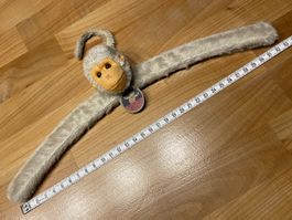 Kinder Kleiderbügel mit Plüschtier Kopf Affe / antik