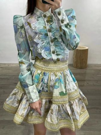 Zimmermann Silk Blouse & Mini Skirt[$1550]