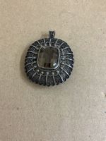 Anhänger und Brosche Silber 800 Rauchquarz